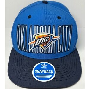 Adidas Oklahoma City Thunder NBA Snapback Hat Blue Adult OSFM